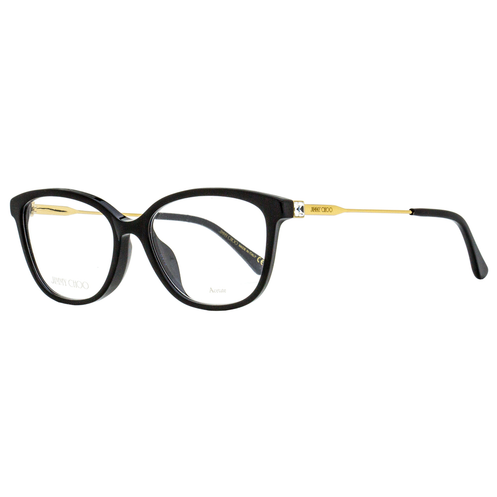 Jimmy Choo Rectangular Eyeglasses JC325F 807 Black/Gold 53mm
